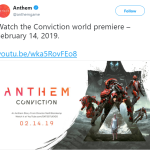 Anthem Conviction premiers in 36 hours!