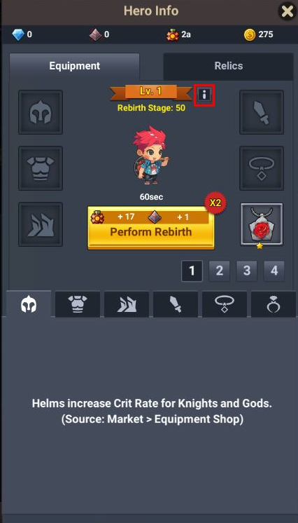 60 Seconds Hero: Idle RPG: FAQ's & Guides - [System] [Hero Level Up] How to Level Up and What do you Get from it? image 4