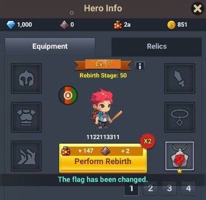 60 Seconds Hero: Idle RPG: FAQ's & Guides - [System] National Flag System image 8