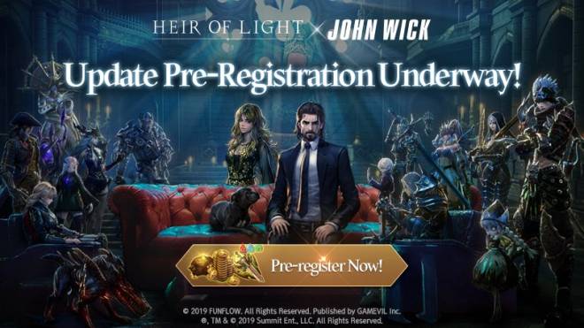 HEIR OF LIGHT: Announcement - [Notice] 3.6 Update: Heir of Light x John Wick Collaboration Pre-Registration image 1