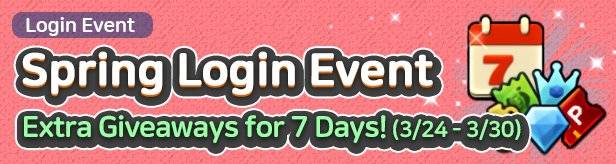 60 Seconds Hero: Idle RPG: Events - [Event] Spring Login Event! 3/24(Tue) – 3/30(Mon) image 1
