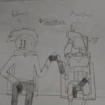 Sketch of my 2 OCs, Edward and Anastasia