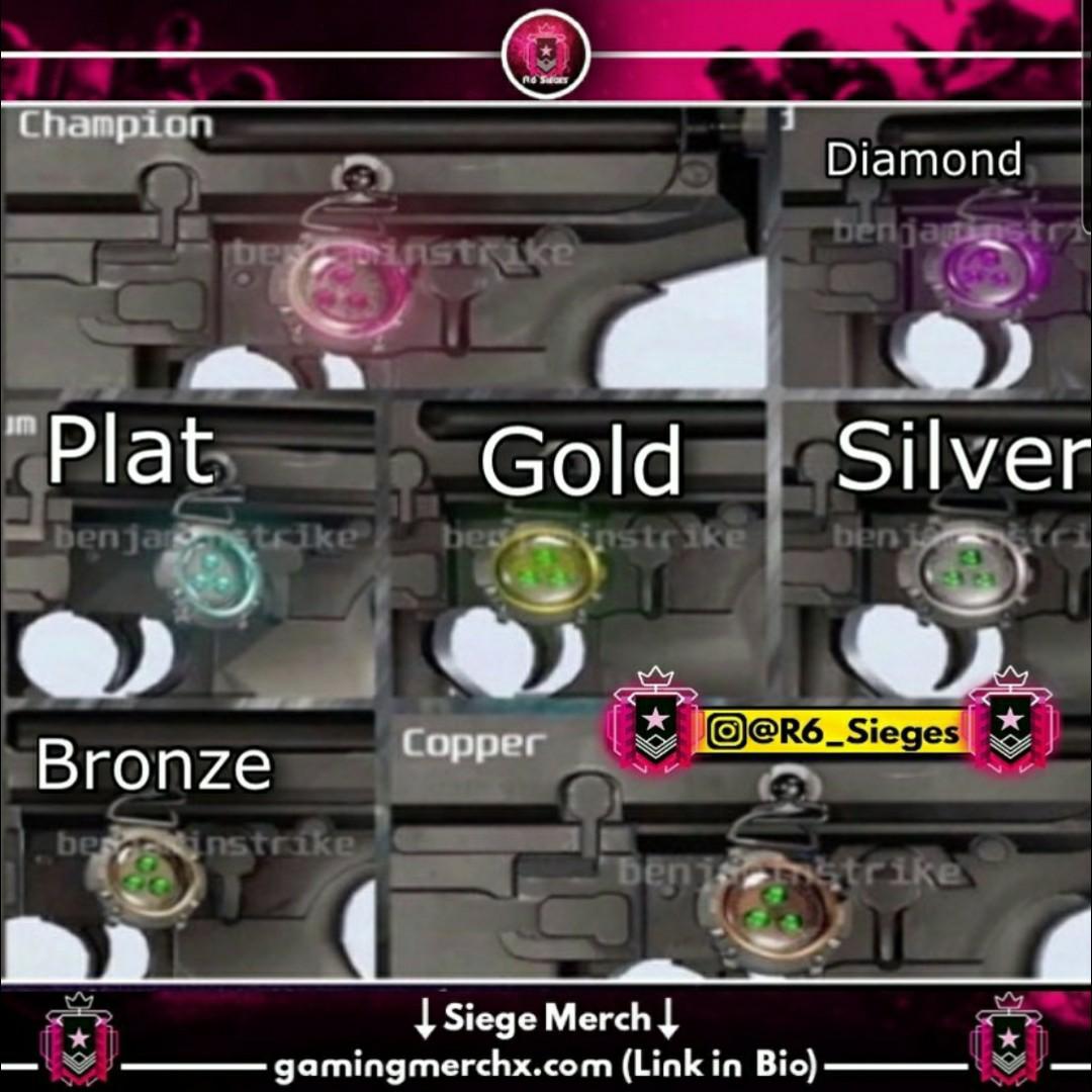 Rainbow Six Siege Platinum Charm