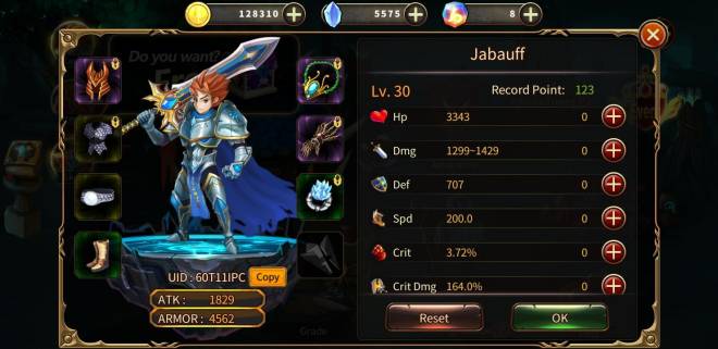 Element Blade: - Player Level 30 - Nickname: Jabauff UID: 60T11IPC image 1