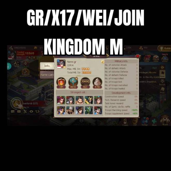 Kingdoms M: Join & Greeting Event - Good game image 1
