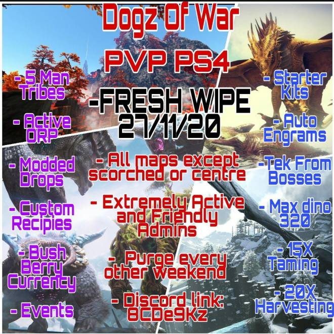 ARK: Survival Evolved: General - New Ps4 Server. Good pop. Balanced. Come try us out  image 3