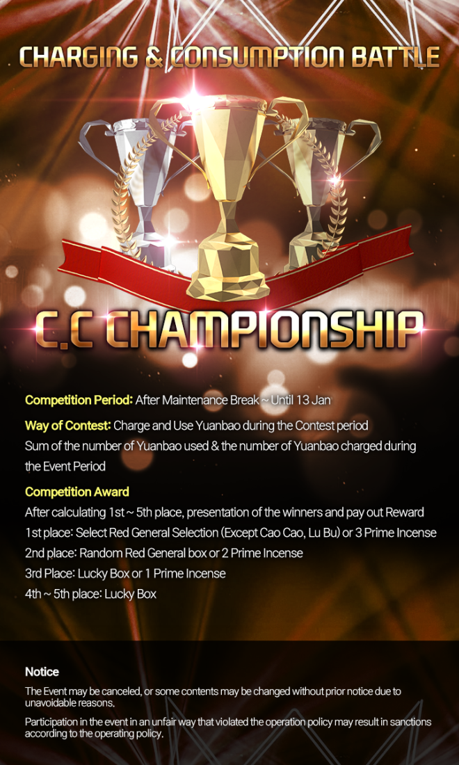  Three Kingdoms RESIZING: Event - [EVENT] C.C Championship Event image 3