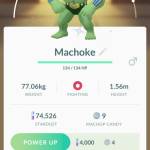 Here's a picture of my shiny machoke 💚💚💚
