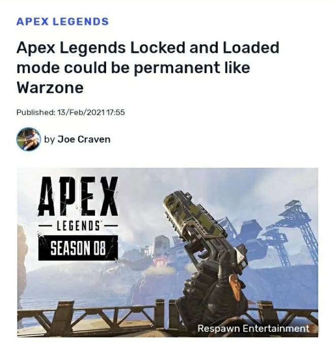Apex Legends: General - Apex legends' locked &amp; loaded being a permanent event?!  image 2