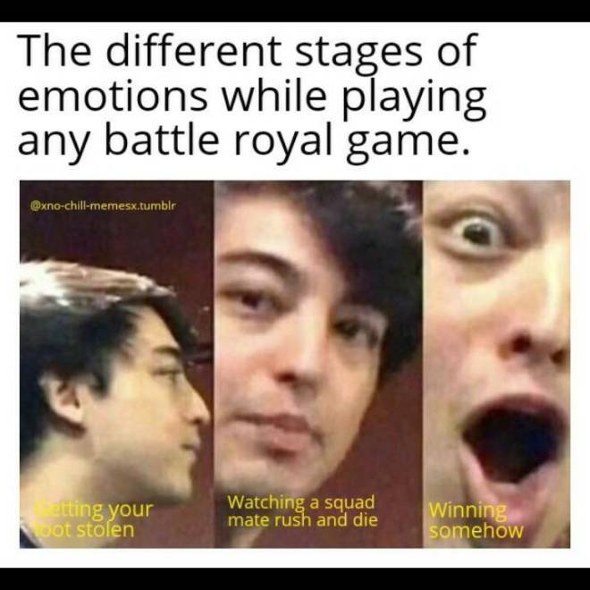 Apex Legends: Memes - The different stages of emotion s while playing any battle Royal game image 2