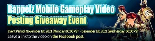 Rappelz Mobile: event - [EVENT] Rappelz Mobile Gameplay Video Posting Giveaway Event image 1