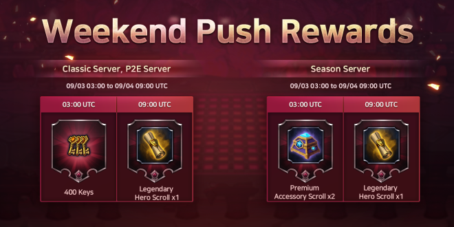Along with the Gods: Knights of the Dawn: Events - Along with the Gods, Weekend Push Rewards Event image 1